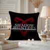 Hot TV SShadowhunters Cushion Cover Antidustmite Pillowcase Invisible zipper silky short plush Sofa cushion cover