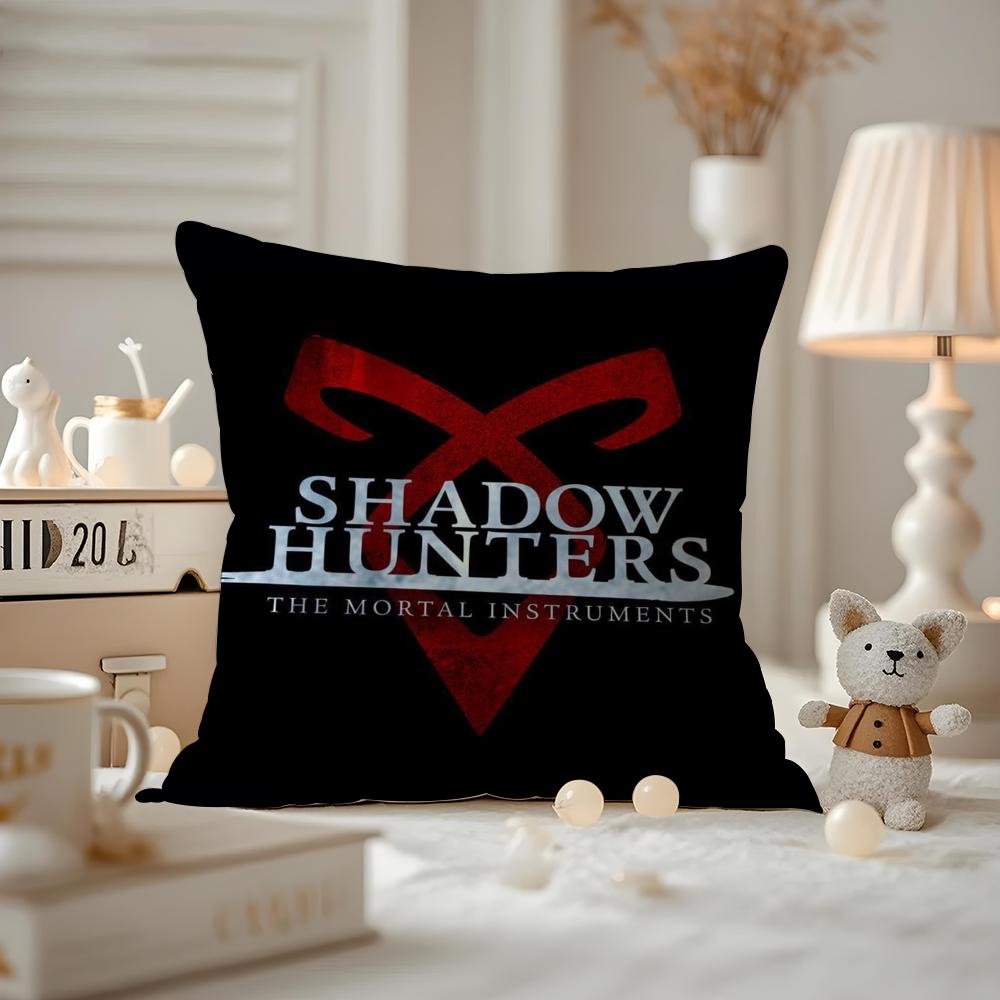 Hot TV SShadowhunters Cushion Cover Antidustmite Pillowcase Invisible zipper silky short plush Sofa cushion cover