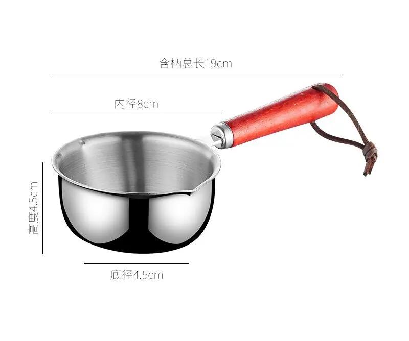 Multifunctional Mini Hot Oil Pot Stainless Steel Pouring Oil Pot Milk Pot Saucepan Butter Melting Pot Home Kitchen Cooking Tools