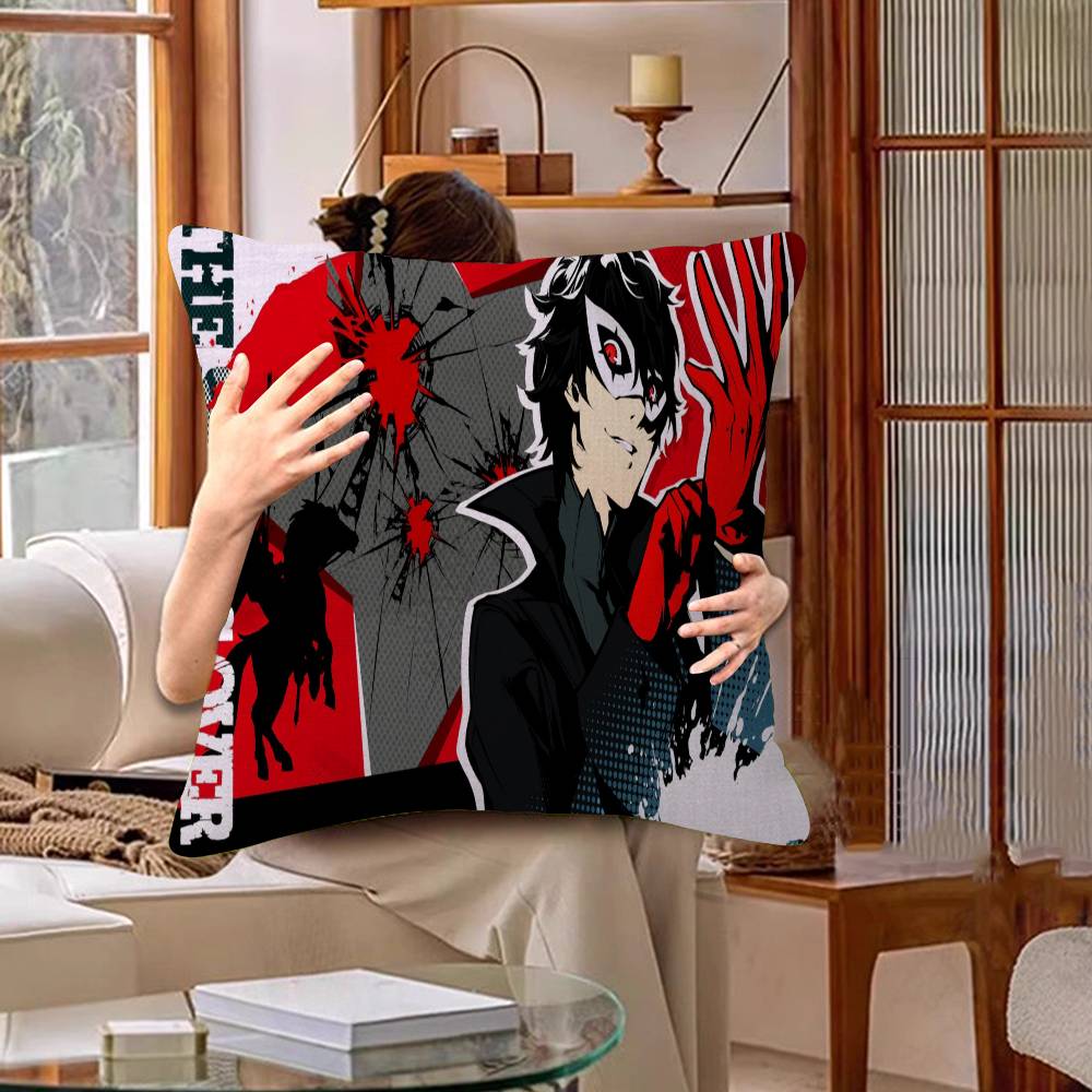 P-Persona 5 Pillow Cover For Bedroom Room And Living Room Sofa Decorative Cushion Cover