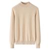 Women's Autumn/Winter Half-High Collar Cashmere Sweater - Solid Color, Short Pullover Base Layer.