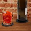 6Pcs High Quality 10cm Diameter Silicone Coasters with Holder Heat Resistant Drink Coasters Non-Slip Round Shape Cup Coasters