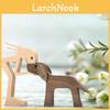 Figura Decorativa de Familia de Perros de Madera con Diseño Minimalista Moderno para Hogar Oficina