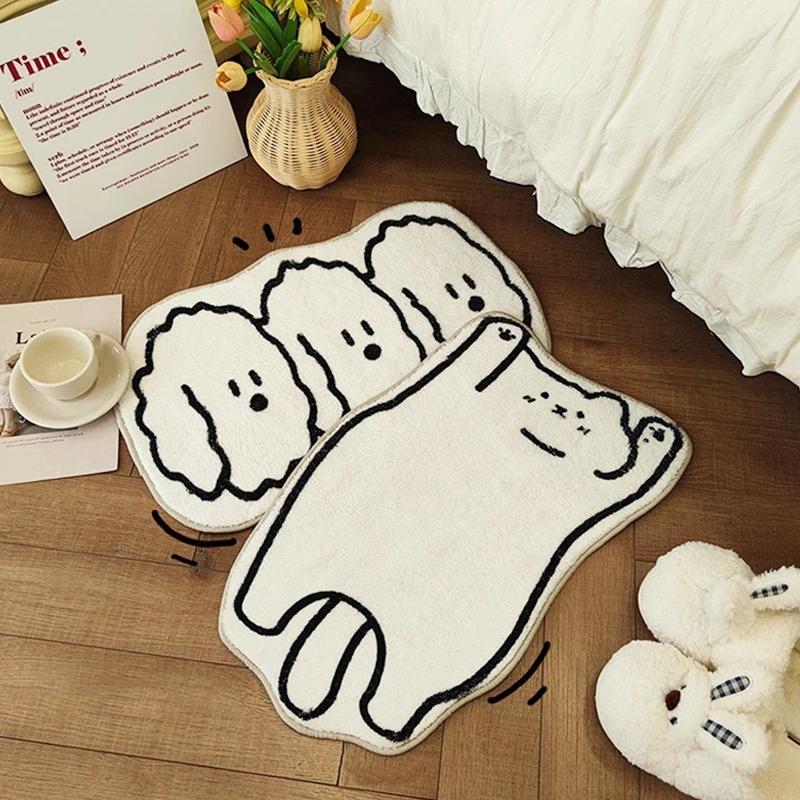 Ins Nordic Non Slip Rug Soft Floor Mat Living Room Bedside  Area Rugs Bathroom Kitchen Door Entrance Mat Alfombra Home Decor