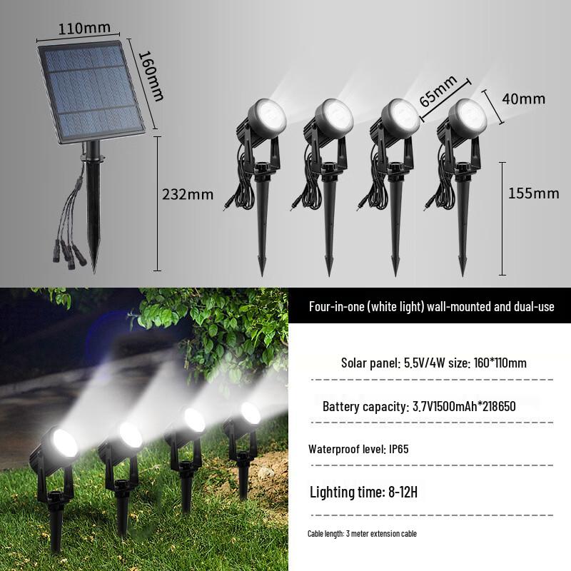 Outdoor Waterproof Solar LED Garden Spotlights