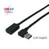 90 Degree Up Down Left Right Angle USB 3.0 Male to Female Extension Cable 5Gbps High Speed Data Transfer Cord for Laptop PC Hard Drive 0.3m 0.6m 1m