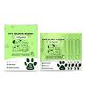 Hypoallergenics Pet Care Gloves No Rinses Solution Disposable Bathing Wipes For Sensitive Skin Removes Greases Dirt