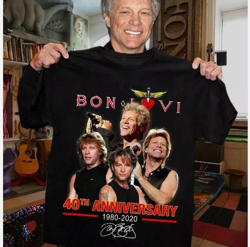 

Футболка Jon Bon Jovi до 40-річчя, коротка рукава, чорна, чоловіча, S-2345XL, унісекс L