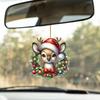 Christmas Cute Deer Festival Rearview Mirror & Backpack Pendant