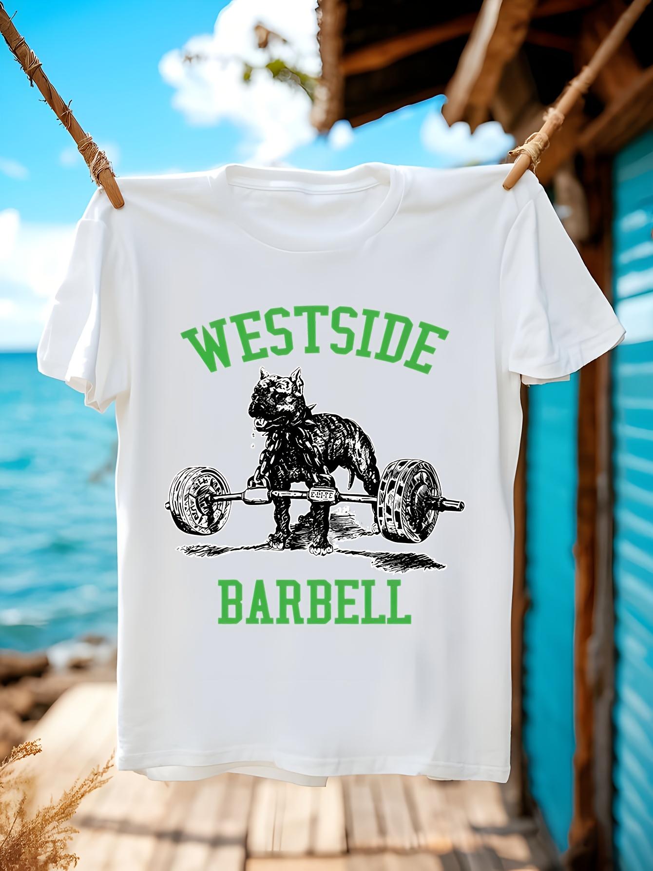Westside Barbell Gym - Weight Lifting Graphic Tee with Bold Barbell & Cat Design T-shirt XL