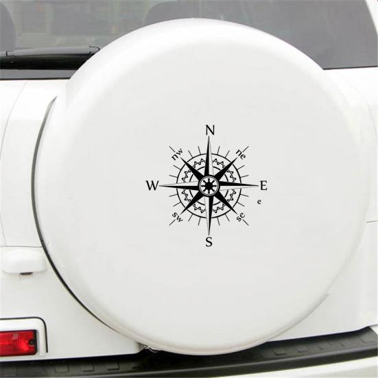Fashion Compass Reflective PET Removable Sticker Decal Car Decoration