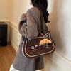 Lovely Bag for Women 2026 Winter New Korean Retro Cute Kitten Backpack Carto Fashi Versatile Shoulder Bag