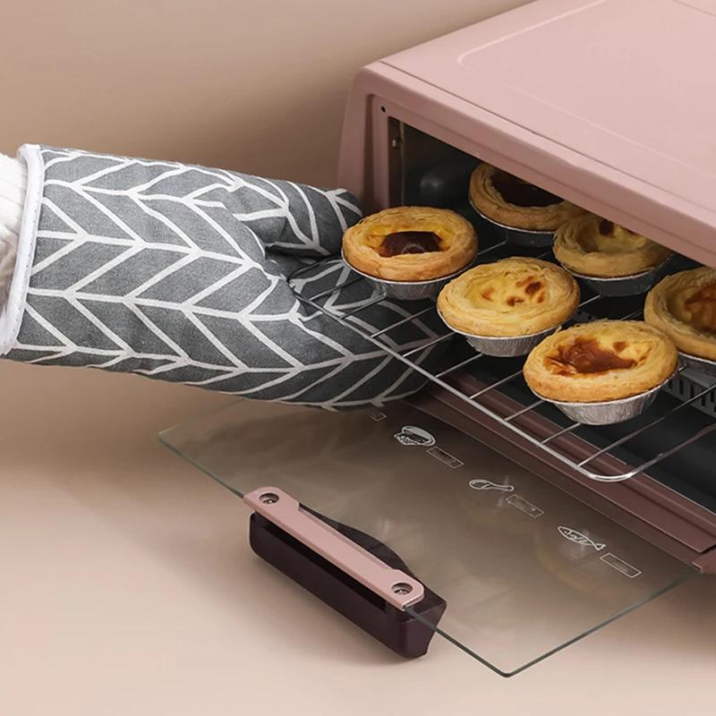1pc Insulated Kitchen Gloves, Heat-resistant Microwave Gloves, Heat-resistant Thickened Grid Oven Gloves