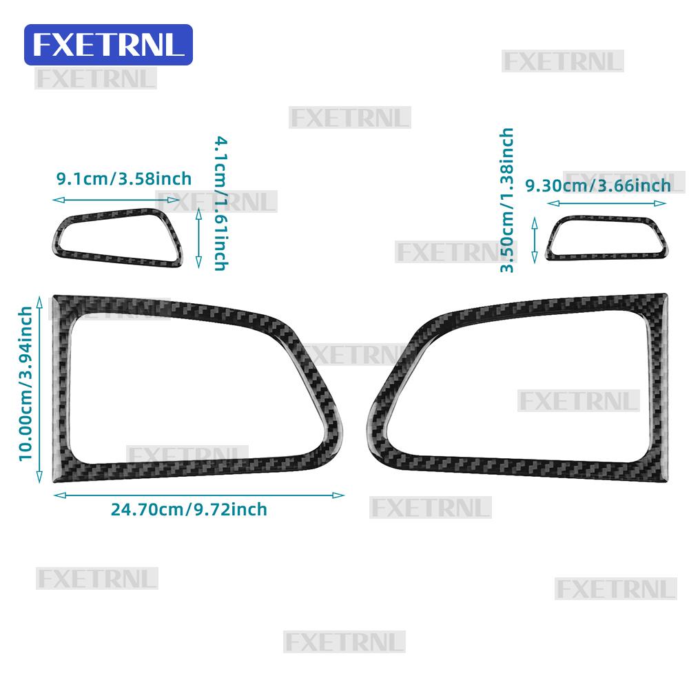 Real Soft Carbon Fiber Sticker For Renault Megane 4 2016 2017 2018 2019 2020 2021 2022 2023-2025 Car Center Console Air Outlet