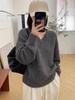 Korean Style V-Neck Wool Sweater - 2025 Autumn Trend, Loose Knit, Long Sleeve, Women's Fashion