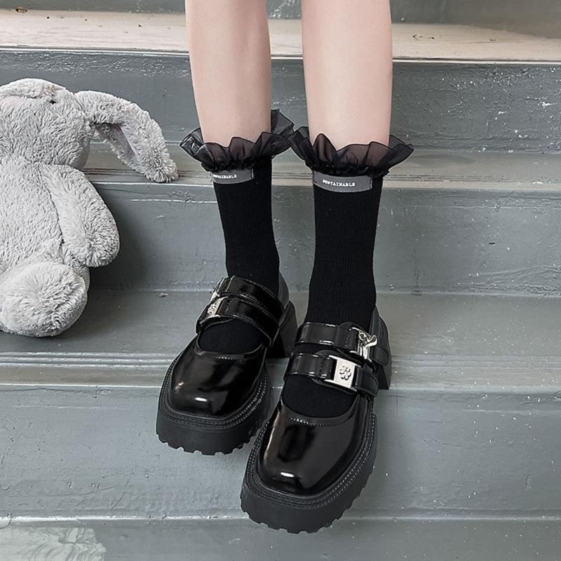 Women's Summer Ankle Socks Summer Crew Socks Lace Middle Tube Socks Japanese Style Cute Boot Socks Streetwear Gift