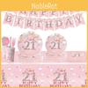 Disposable Party Supplies For 21st Birthday Pink Plates Cups Napkins And Tablecloth Set