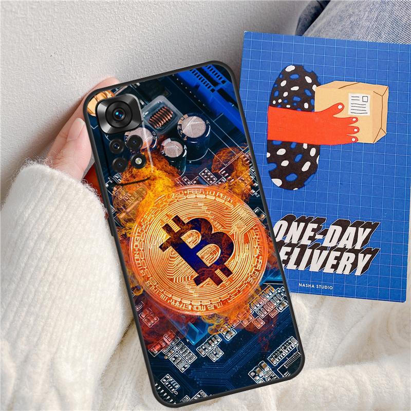 Bitcoin BTC Funda For Xiaomi Redmi Note 11 9 10 12 13 14 Pro 9S 10S 11S 12S Redmi 13C 10C 12C 14C Case