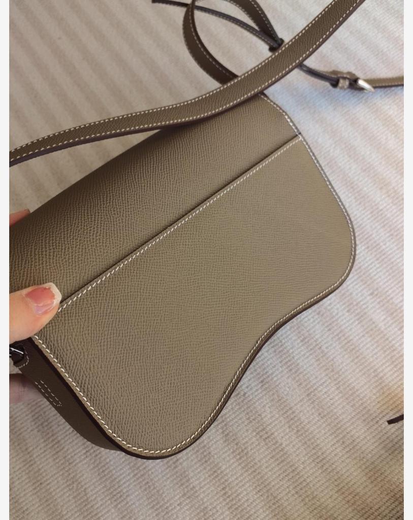 Genuine Leather Palm Print Bum Bag - Versatile Saddle Bag, Crossbody & Single Shoulder Bag, 24 New Cowhide