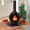 Mini DIY Micro Landscape Christmas Fireplace with Gingerbread Man Ornament