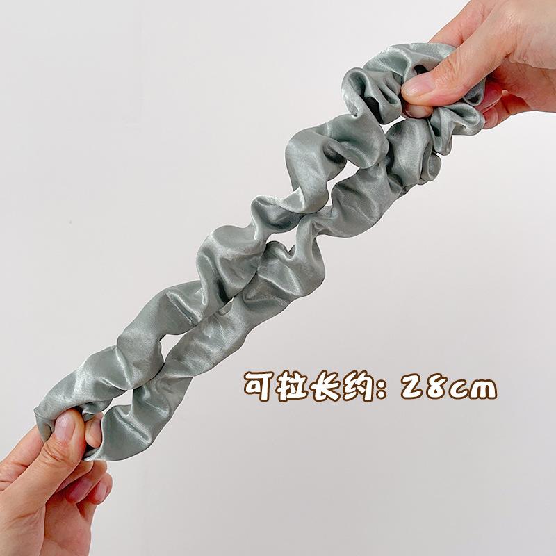 2026 Essigsäure Streamer Satin Dickdarm Haargummi Französisch High-End Elastisches Pferdeschwanz Kopfseil Mode Kopfbedeckung Haarschmuck