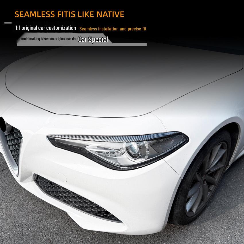 Headlight Eyebrows Stickers for Alfa Romeo Giulietta Giulia 2015+ Exterior Modification