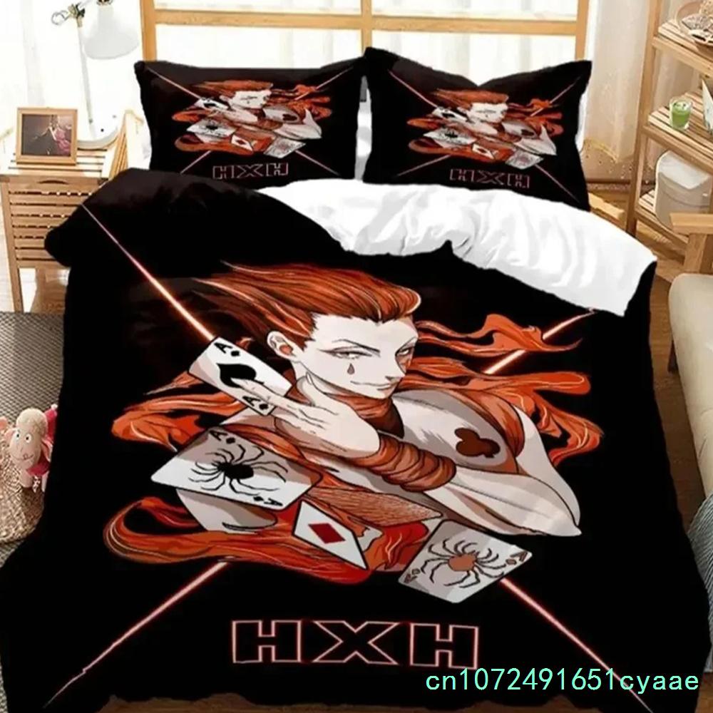 3D Print HUNTER HUNTER Anime Bedding Set Bedroom Soft Modern Bedspreads Comefortable Kids Duvet Cover Quilt Cover And Pillowcase