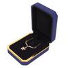 Jewelry Display Box Light Flocking Inside Rings Pendant Storage Gift Box for Engagement Wedding SupplyBlue