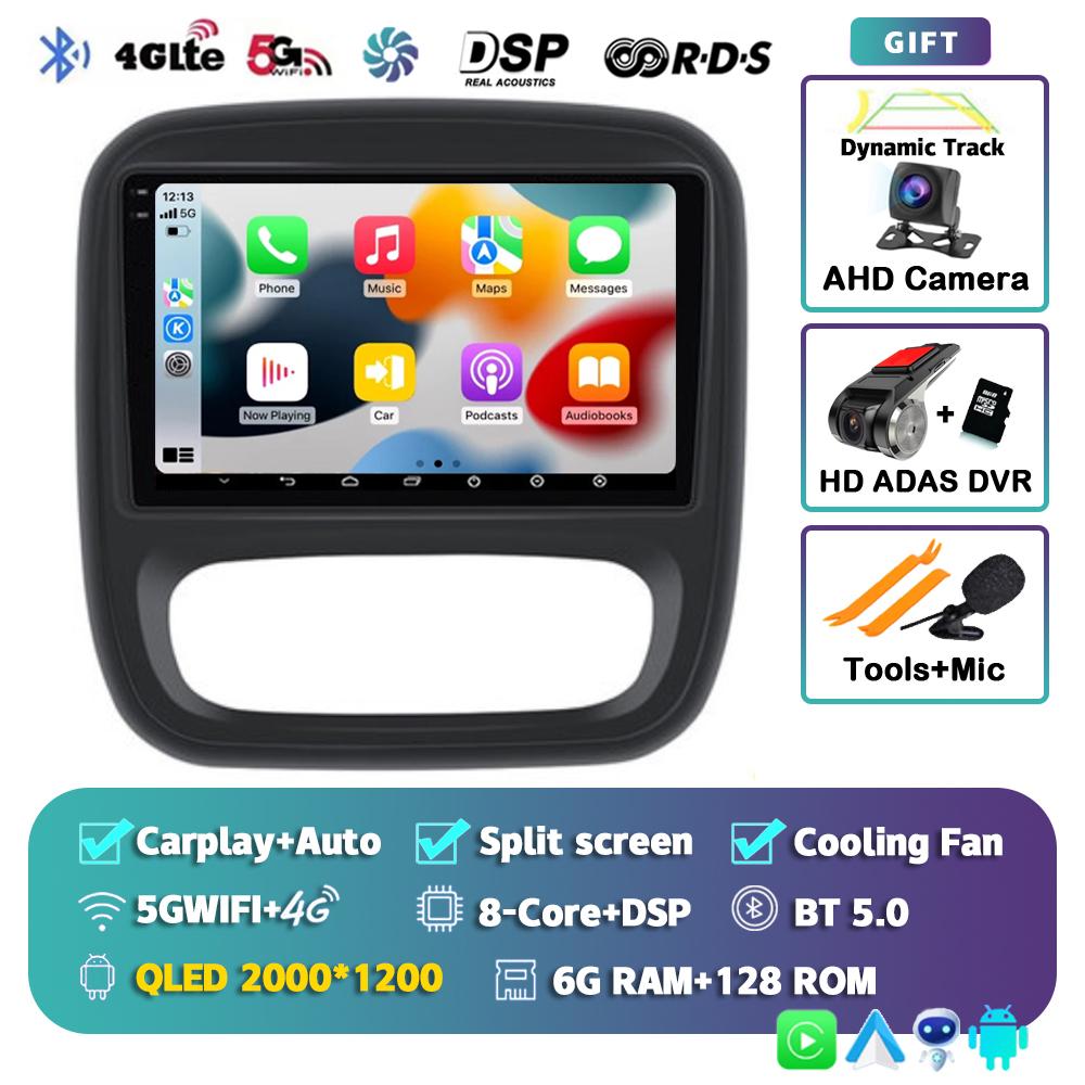 Android 14 Auto Car Radio For Renault Traffic 3 2014-2021 For Opel Vivaro B 2014-2018 Multimedia Video Player Navigation GPS DSP
