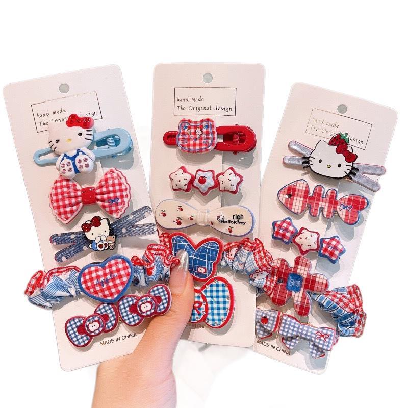 Kids' Cartoon Girl Hair Clips – Cute Handmade KT Bangs Headwear & Accessories