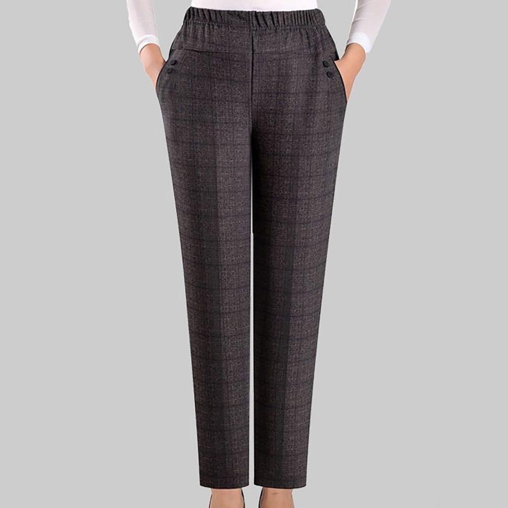 Grandma's Pants, Middle-aged And Elderly Women's Pants, Spring And Autumn. Mom's Long Pants, Suit With Thickened Elderly Flannel Pants