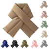 Down Cotton Cross Ring Scarves Windproof Down Cotton Scarf New Thermal Shawl  Women Men