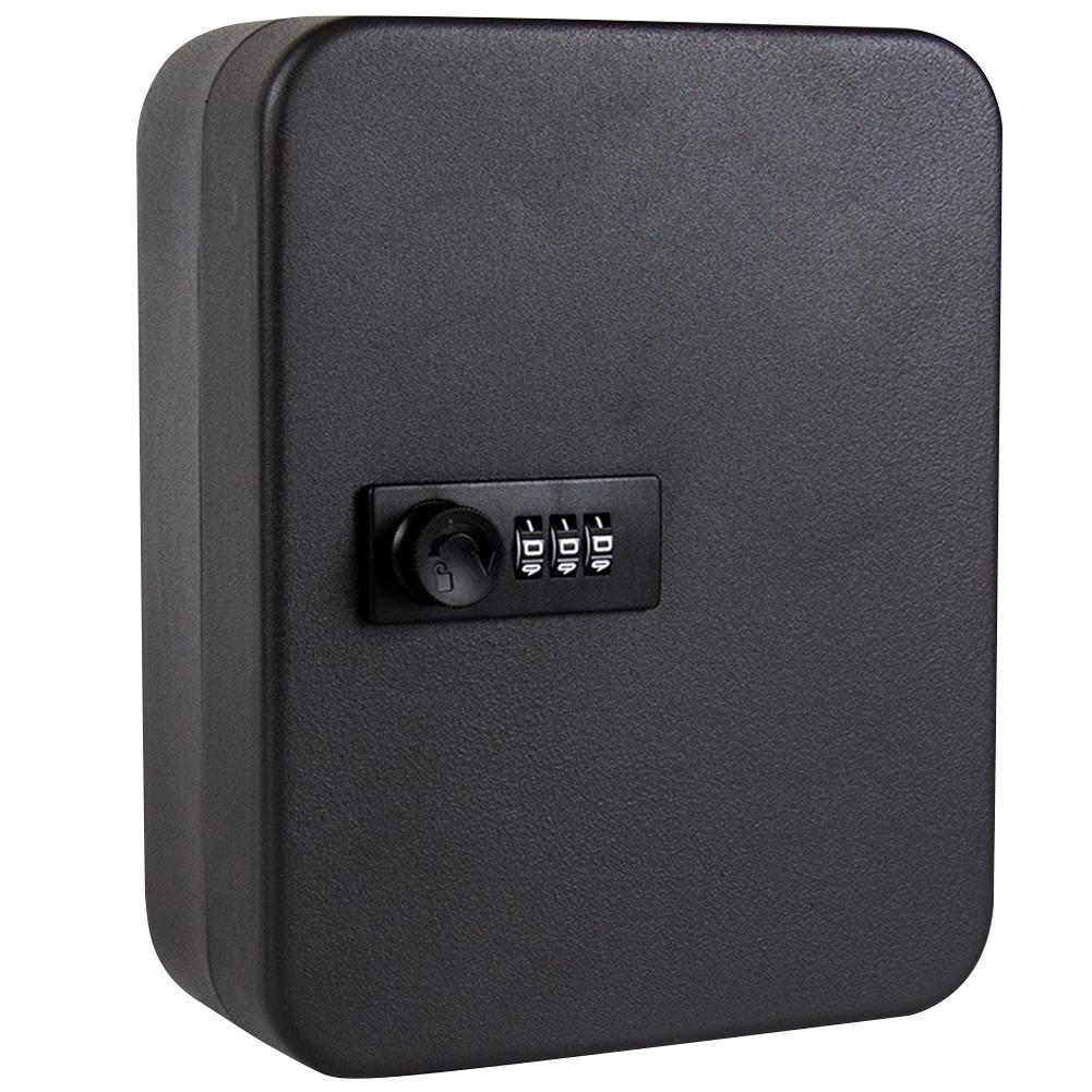 Locking Key Organizer with Key/Code Lock Combination Key Cabinet 20 Key Hooks Key Cabinet Security Lock Box Locking Key Cabinet