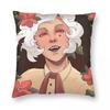 Woman Among Flowers Pillowcase Polyester Linen Velvet Pattern Zip Decor Pillow Case Car Cushion Case