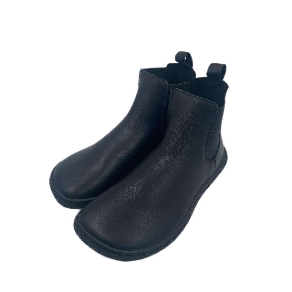 Chelsea Barefoot Autumn Genuine Cow Leather Boots With Wool Linning Inside For Women Wider Toes Box Light Weight