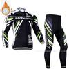 Winter Cycling Jersey Set Long Sleeve Thermal Insulated Bike Riding Suit Team Edition Men Women