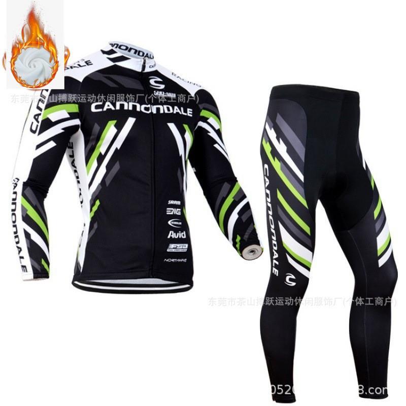 Winter Cycling Jersey Set Long Sleeve Thermal Insulated Bike Riding Suit Team Edition Men Women