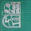 2024 3D Christmas Scene Frame Cutting Dies, 2-Piece Metal Set for DIY Scrapbooking