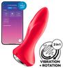 Vibrant Connected Plug Rotator 1 Satisfyer 10 X 4cm Red - Satisfyer - Connected Sextoys