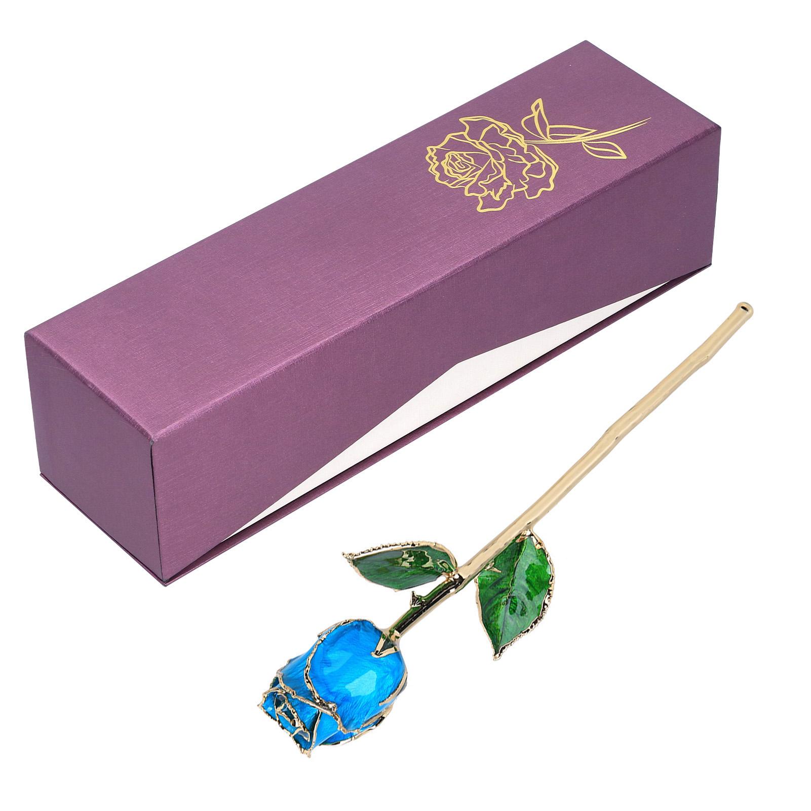 

Позолоченный цветок розы 24 карата с основой в подарок на День святого Валентина, годовщину свадьбы