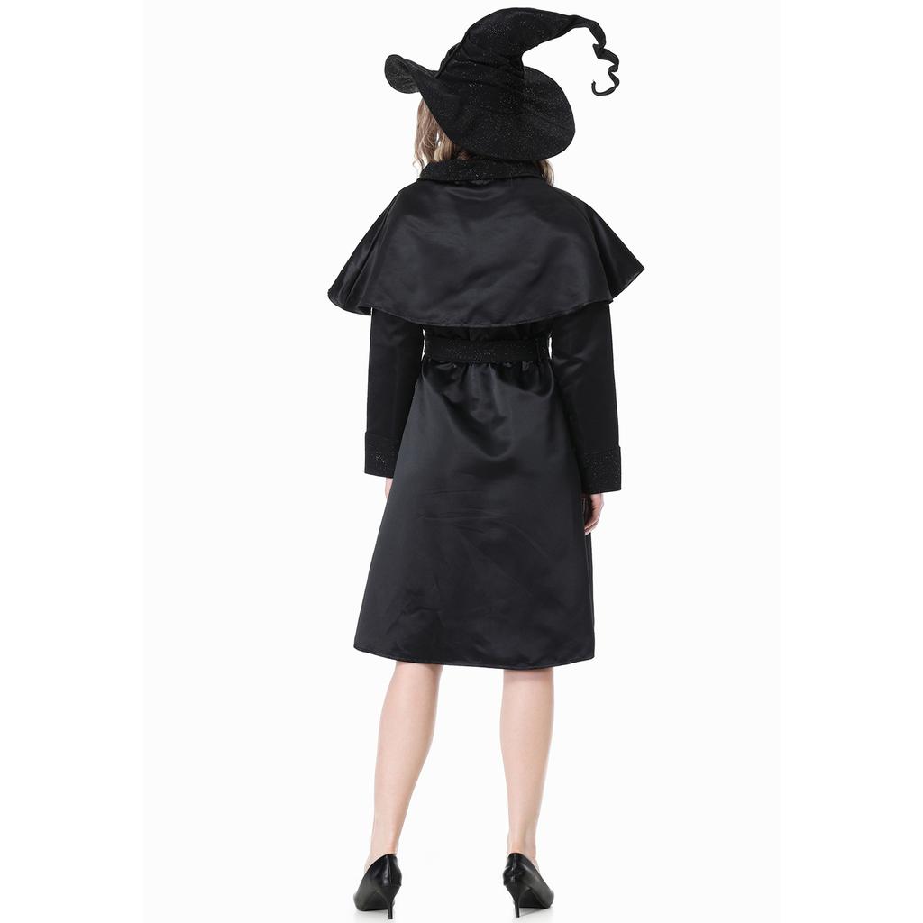 Witch Costume, Halloween Witch Costume, Masquerade, Cape, Evil Magic, Wizard Cosplay Costume