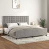 VidaXL Bed Frame with Headboard Light Grey 200x200 Cm Velvet3126019