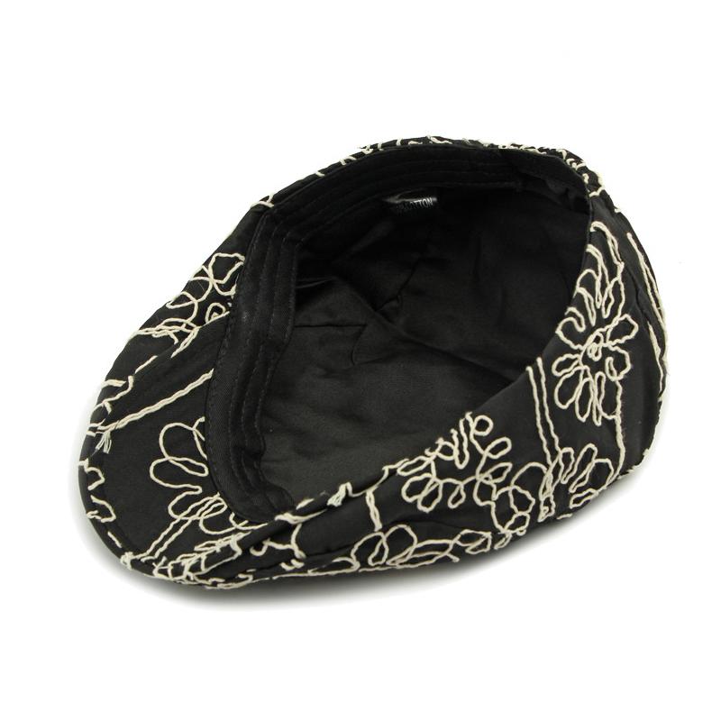 Flower Beret Women's British Vintage Peaked Cap Progressive Cap