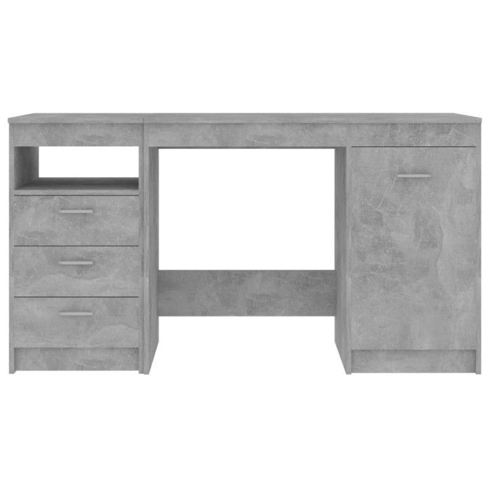 VidaXL Bureau Gris béton 140x50x76 cm Aggloméré