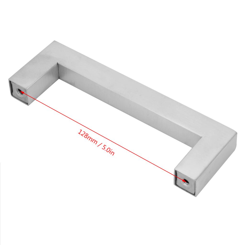 Maniglia Argentata per Armadietto in Acciaio Inossidabile 304 da 12 mm Semplice Accessorio per Ante di Mobili(108mm)