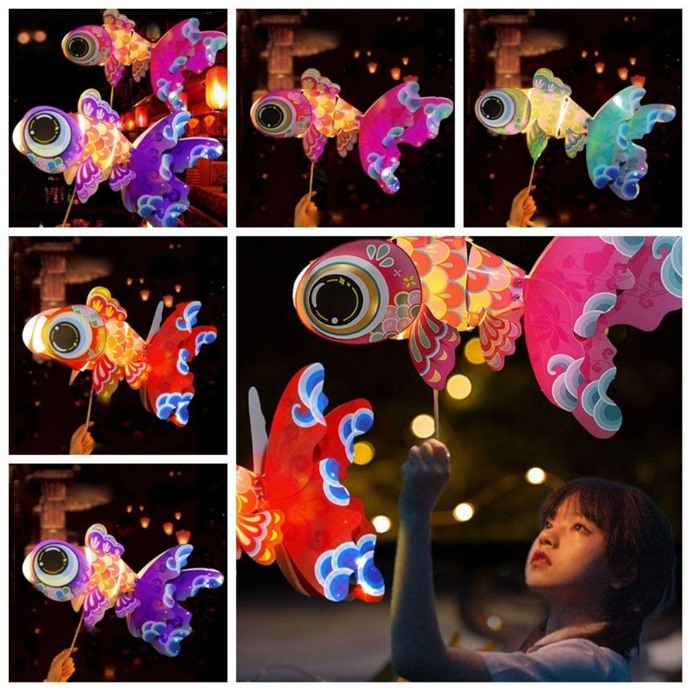 

Handmade Koi Carp Fish Lantern Good Luck Mid-Autumn Light Lamp Dancing Props