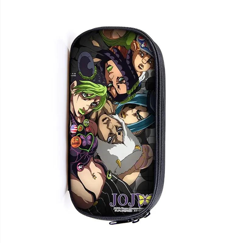 Anime Jojo Bizarre Adventure Piórnik Kujo Kira Yoshikage KILLER QUEEN Kosmetyczki Pudełko na przybory szkolne dla nastolatków Torby na artykuły papiernicze Prezent