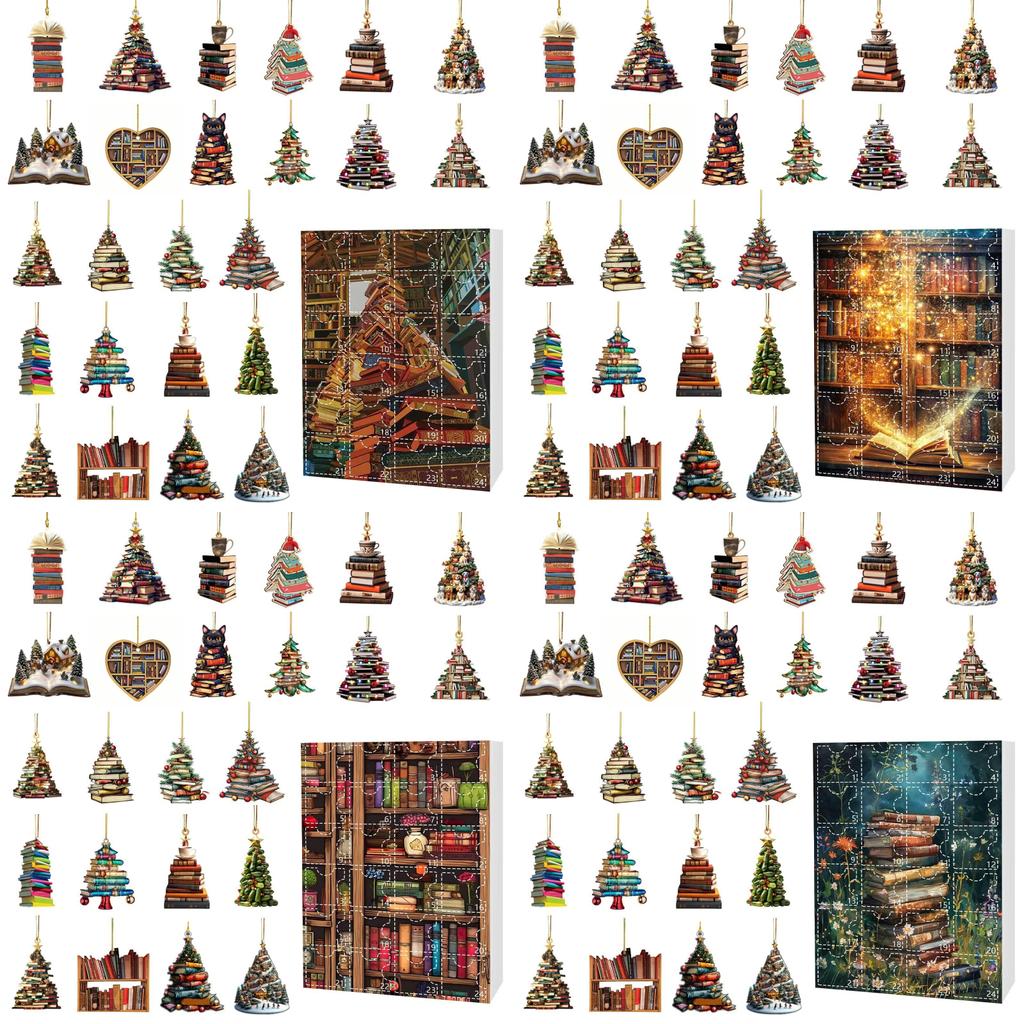 Christmas Countdown Advent Calendar Acrylic Booklet Christmas Tree Decorations For Holiday Gifting