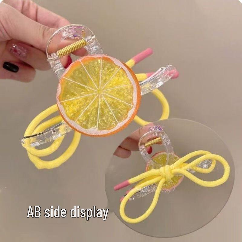 Koreanischer Eleganter Kürbisbogen Polka Dot Haarspange - Groß, Cremige Texturierte Hochsteckfrisur-Accessoire