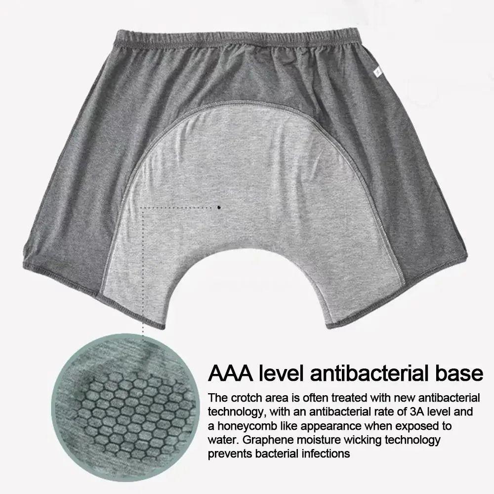 Leak-Proof Washable Diaper Elastic Absorbent Briefs Easy Wear Incontinence Underwear Elderly Care